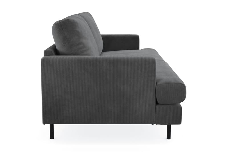 Menard Compact 3-sits Manchestersoffa - Grå - Möbler - Soffa - 3 sits soffa