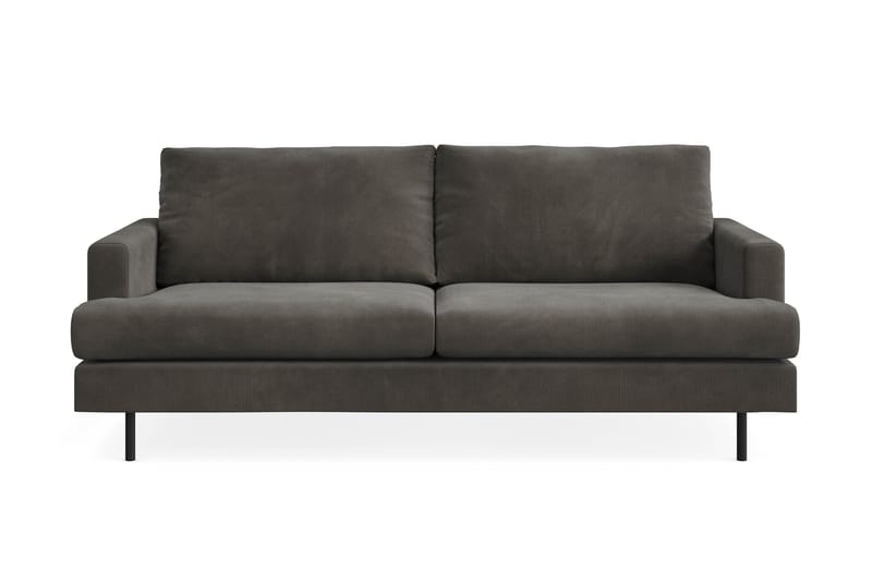 Menard Compact 3-sits Manchestersoffa - Mörkgrå - Möbler - Soffa - 3 sits soffa