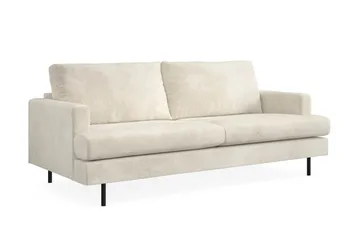 Menard Compact 3-sits Sammetssoffa - Krämvit - Möbler - Soffa - 3 sits soffa