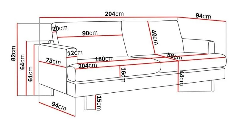Menard Compact 3-sits Sammetssoffa - Krämvit - Möbler - Soffa - 3 sits soffa