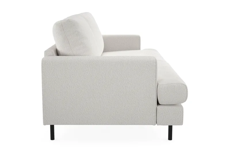 Menard Compact 3-sits Soffa i Bouclé - Vit - Möbler - Soffa - 3 sits soffa