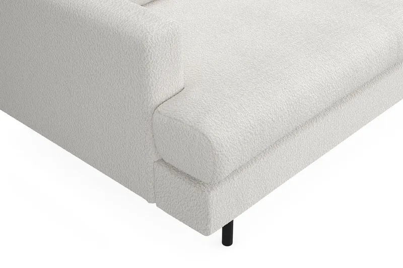 Menard Compact 3-sits Soffa i Bouclé - Vit - Möbler - Soffa - 3 sits soffa