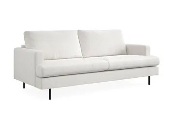 Menard Compact 3-sits Soffa i Bouclé - Vit - Möbler - Soffa - 3 sits soffa