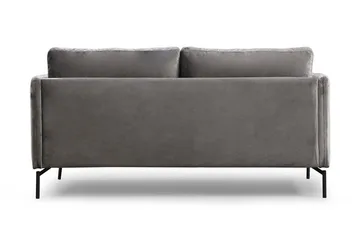 Mezonzo 2-sits Sammetssoffa 177 cm med Smala Armstöd - Grå - Möbler - Soffa - 2 sits soffa