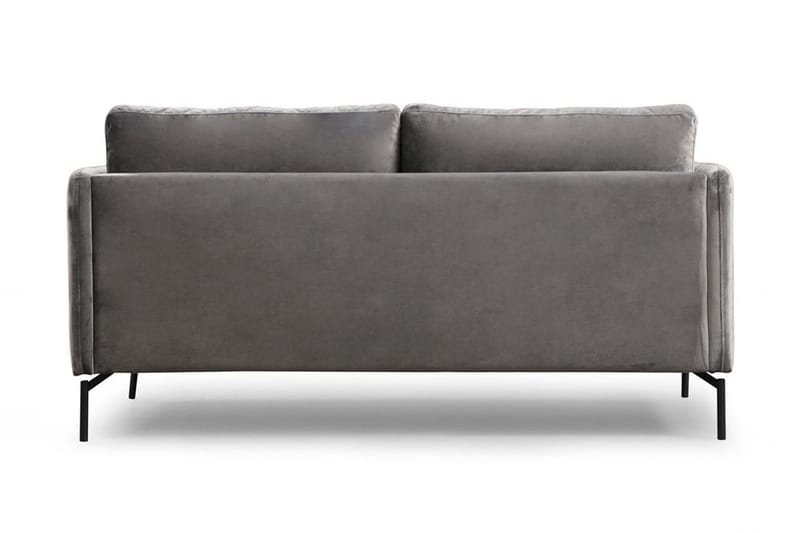 Mezonzo 2-sits Sammetssoffa 177 cm med Smala Armstöd - Grå - Möbler - Soffa - 2 sits soffa