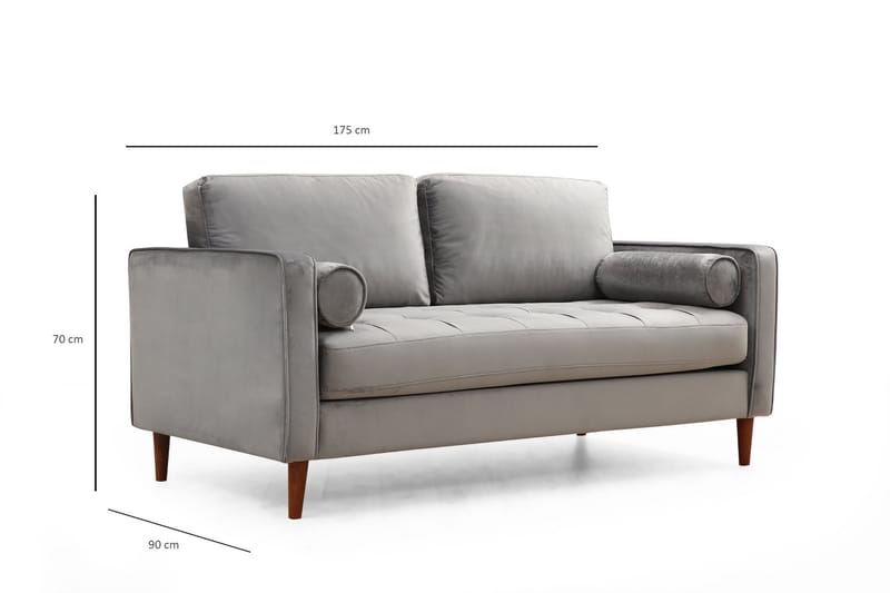 Mirrilnesh Soffa 2-sits - Ljusgrå - Möbler - Soffa - 2 sits soffa