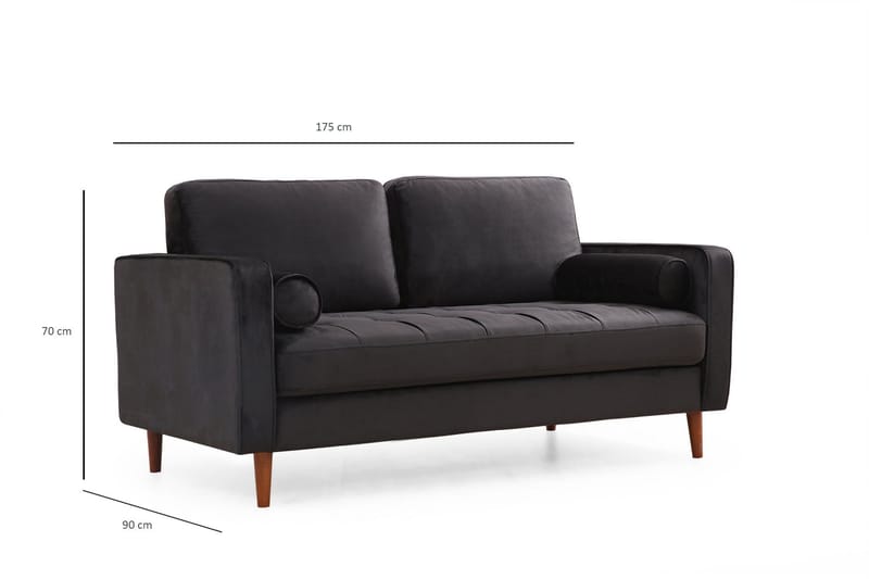 Mirrilnesh Soffa 2-sits - Svart - Möbler - Soffa - 2 sits soffa