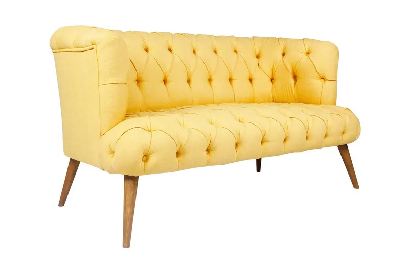 Monroew 2-sits Soffa - Gul/Natur - Möbler - Soffa - 2 sits soffa