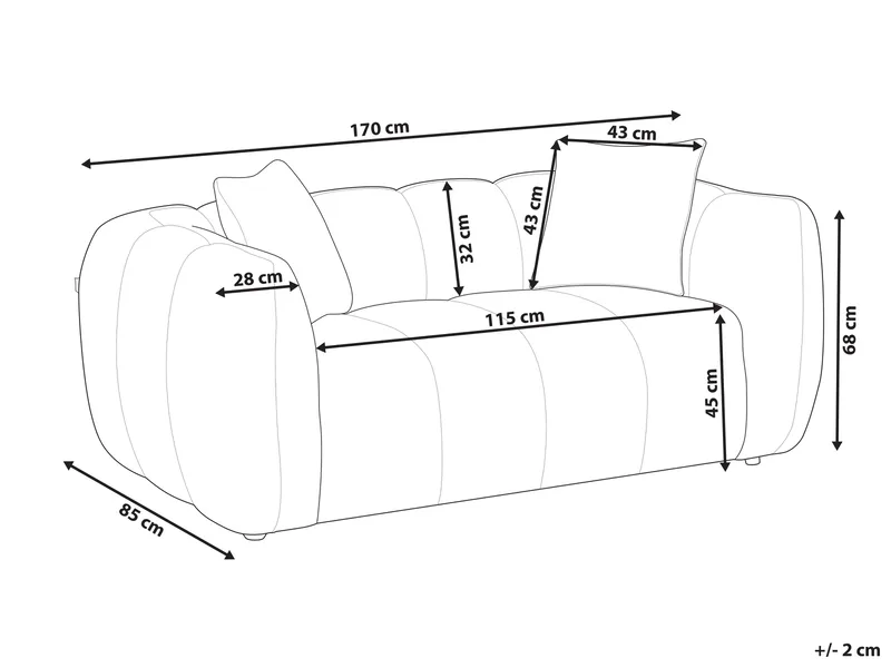2-sits soffa Ness - Taupe - Möbler - Soffa - 2 sits soffa