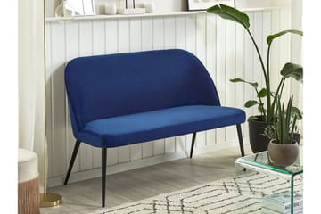 Osbyn 2-sits Kökssoffa i Sammet med Metallben - Blå - Möbler - Soffa - Kökssoffa & pinnsoffa