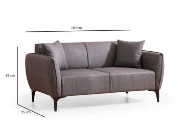 Rossland Soffa 2-sits - Mörkgrå - Möbler - Soffa - 2 sits soffa