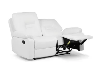 Rovik 2-sits Djup Reclinersoffa 146 cm i Konstläder - Vit - Möbler - Soffa - 2 sits soffa