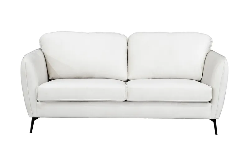 Sundheim 2-sits Soffa, Vit, metallben