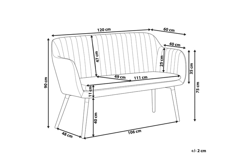 Tabyn 2-sits Soffa - Svart - Möbler - Soffa - 2 sits soffa