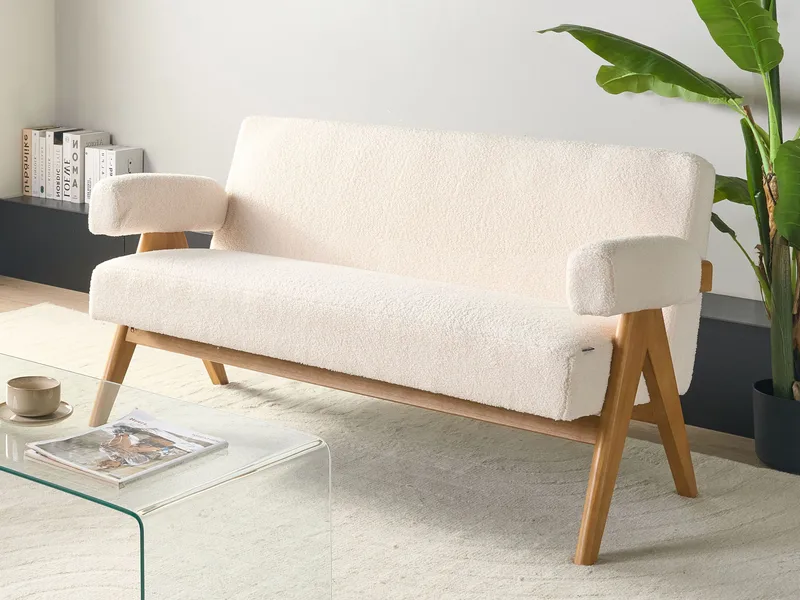 2-sits soffa Tamre - Off-white, ljusbrun - Möbler - Soffa - 2 sits soffa