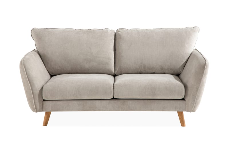 Trend Lyx 2-sits Soffa - Beige/Ek - 2 sits soffa