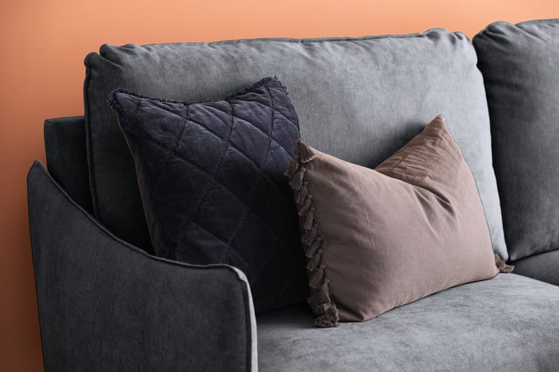 Trend Lyx 2-sits Soffa - Mörkgrå/Ek - Möbler - Soffa - 2 sits soffa