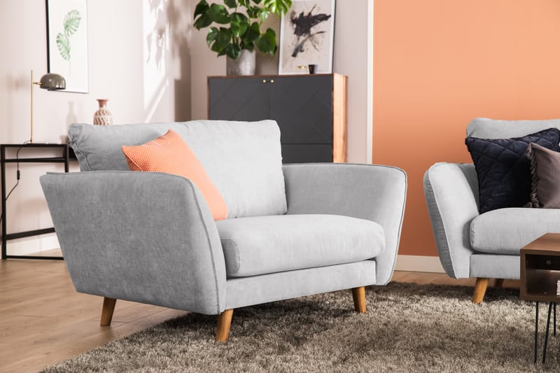 Trend Lyx 2-sits Tygsoffa - Ljusgrå - Möbler - Soffa - 2 sits soffa