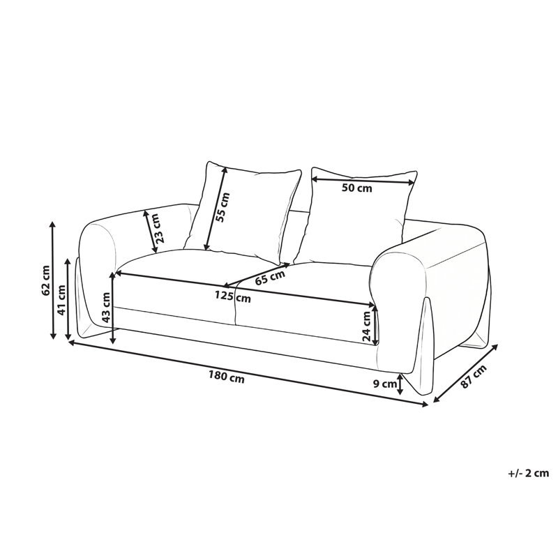 2-sits soffa Vinliden - Rosa - Möbler - Soffa - 2 sits soffa