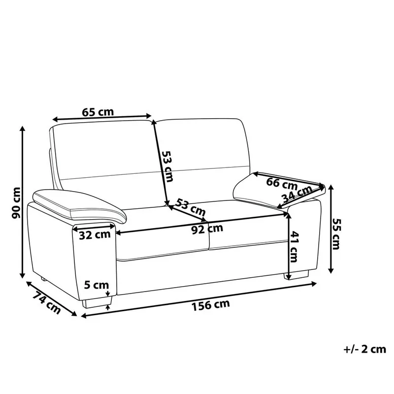 2-sits soffa Vogar - Möbler - Soffa - Skinnsoffor