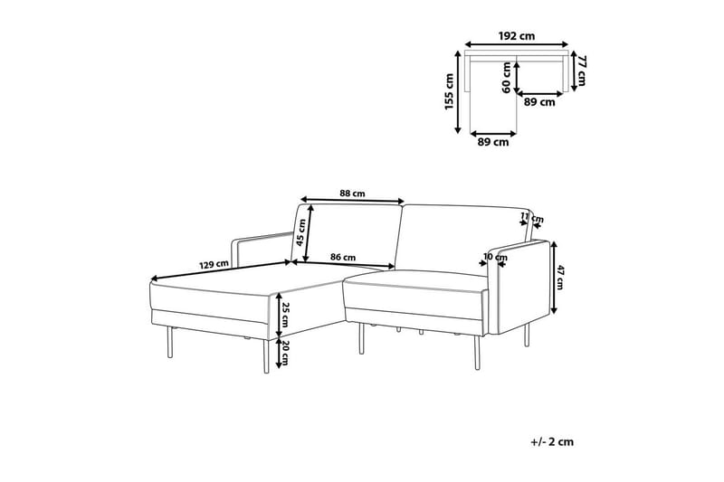 2-sitssoffa Breda Högervänd - Högervänd - Möbler - Soffa - Divansoffor & schäslongsoffa