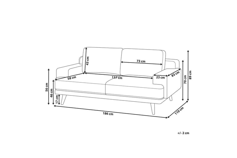 2-sitssoffa Dalum Brunt, mörkt trä - Brunt, mörkt trä - Möbler - Soffa - 2 sits soffa