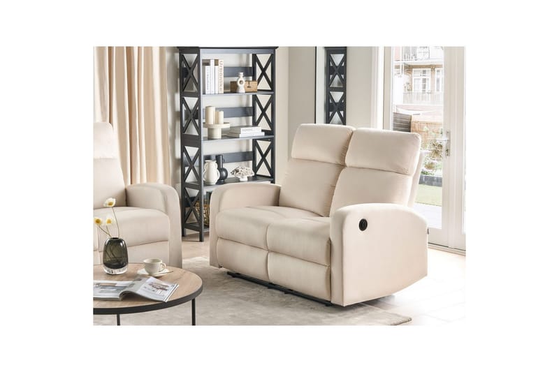 2-sitssoffa elektrisk Verdal Vit - Vit - Möbler - Soffa - Biosoffa & reclinersoffa