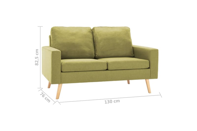 2-sitssoffa grön tyg - Grön - 2 sits soffa