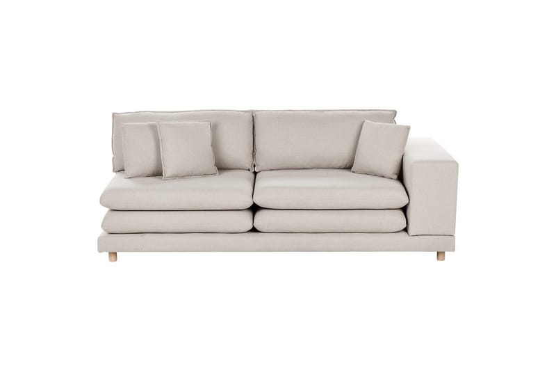 2-sitssoffa Heden Beige/ljust trä - Beige/ljust trä - Möbler - Soffa - 2 sits soffa