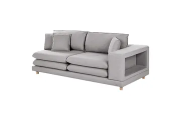 2-sitssoffa Heden Grå/ljust trä - Grå/ljust trä - Möbler - Soffa - 2 sits soffa