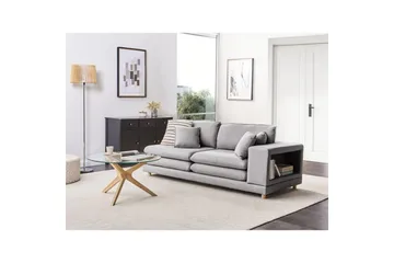 2-sitssoffa Heden Grå/ljust trä - Grå/ljust trä - Möbler - Soffa - 2 sits soffa