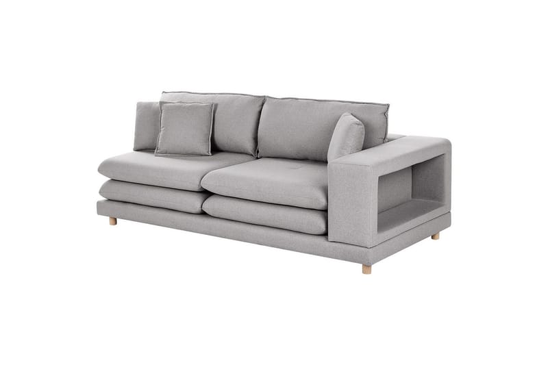 2-sitssoffa Heden Grå/ljust trä - Grå/ljust trä - Möbler - Soffa - 2 sits soffa