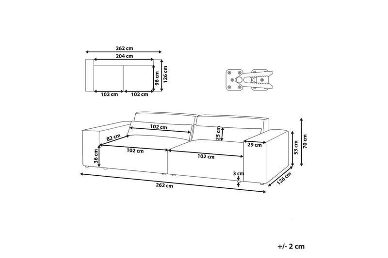 2-sitssoffa Hellnar Brun - Brun - Möbler - Soffa - 2 sits soffa
