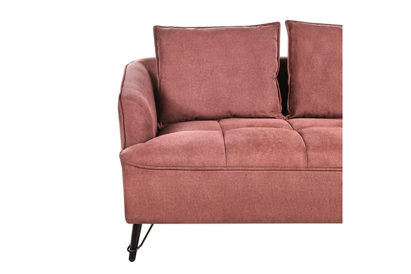 2-sitssoffa Hobro Röd, Svart - Röd, Svart - Möbler - Soffa - 2 sits soffa
