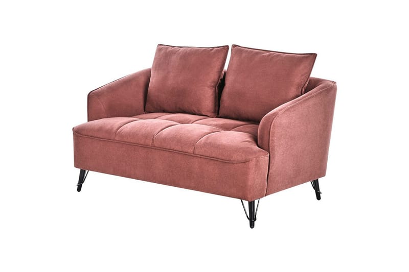2-sitssoffa Hobro Röd, Svart - Rosa - Möbler - Soffa - 2 sits soffa