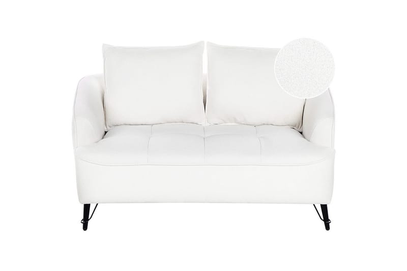 2-sitssoffa Hobro Vit, Svart - Vit, Svart - Möbler - Soffa - 2 sits soffa