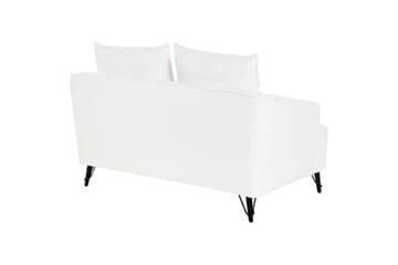2-sitssoffa Hobro Vit, Svart - Vit, Svart - Möbler - Soffa - 2 sits soffa