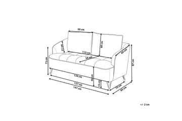 2-sitssoffa Hobro Vit, Svart - Vit, Svart - Möbler - Soffa - 2 sits soffa