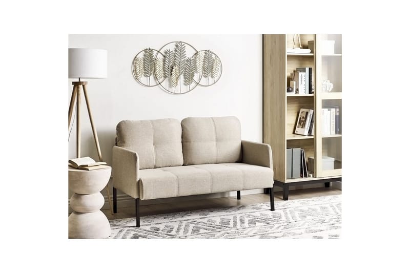 2-sitssoffa Lahti Beige, svart - Beige - Möbler - Soffa - 2 sits soffa