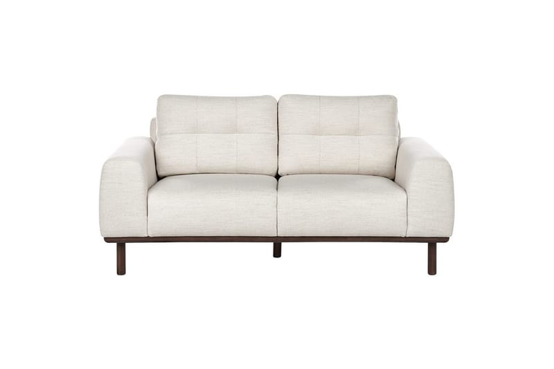 2-sitssoffa Laurila Beige, mörkt trä - Beige, mörkt trä - Möbler - Soffa - 2 sits soffa
