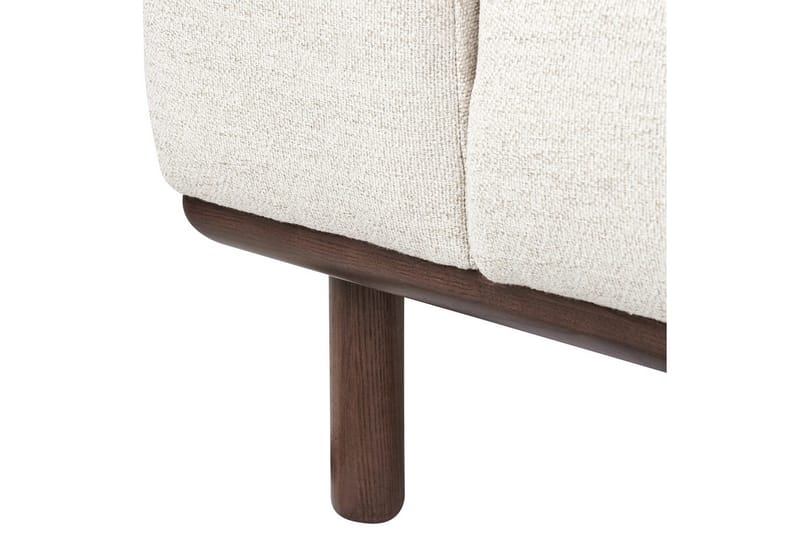 2-sitssoffa Laurila Beige, mörkt trä - Beige, mörkt trä - Möbler - Soffa - 2 sits soffa