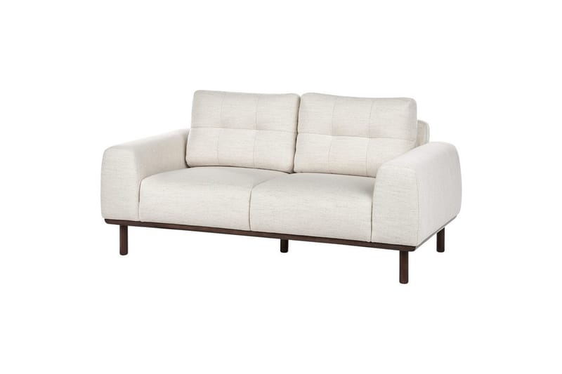 2-sitssoffa Laurila Beige, mörkt trä - Beige, mörkt trä - Möbler - Soffa - 2 sits soffa
