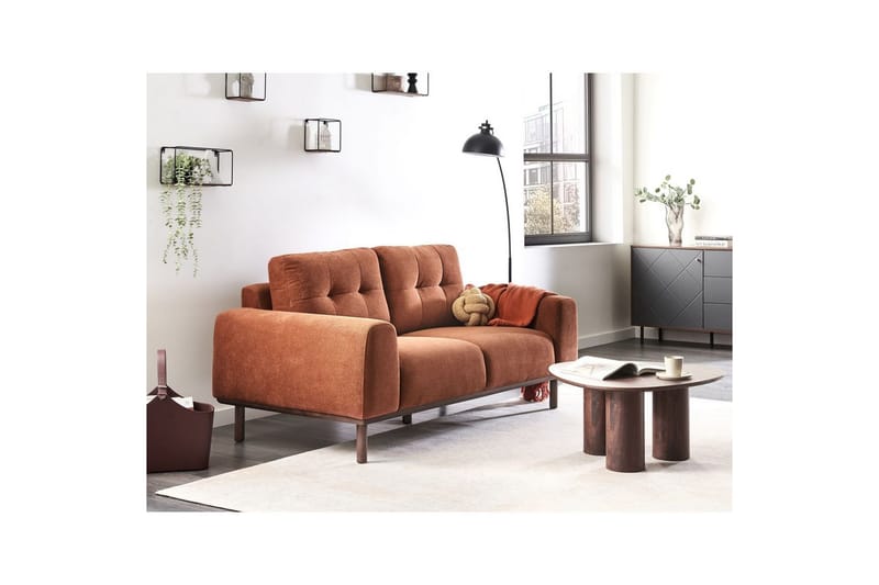 2-sitssoffa Laurila Brunt, mörkt trä - Brunt, mörkt trä - Möbler - Soffa - 2 sits soffa