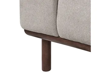 2-sitssoffa Laurila Grå, mörkt trä - Grå, mörkt trä - Möbler - Soffa - 2 sits soffa