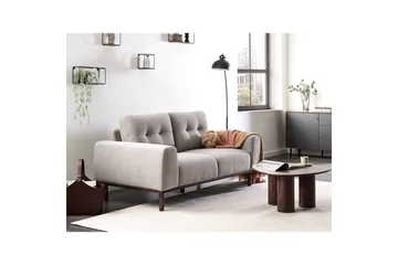 2-sitssoffa Laurila Grå, mörkt trä - Grå, mörkt trä - Möbler - Soffa - 2 sits soffa