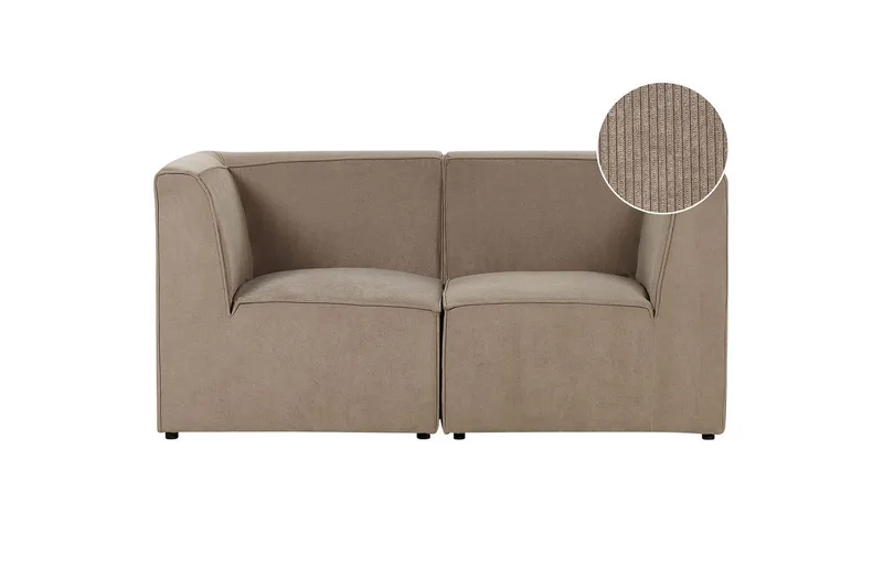 2-sitssoffa Lemvig Taupe - Taupe - Möbler - Soffa - Modulsoffor - Komplett modulsoffa