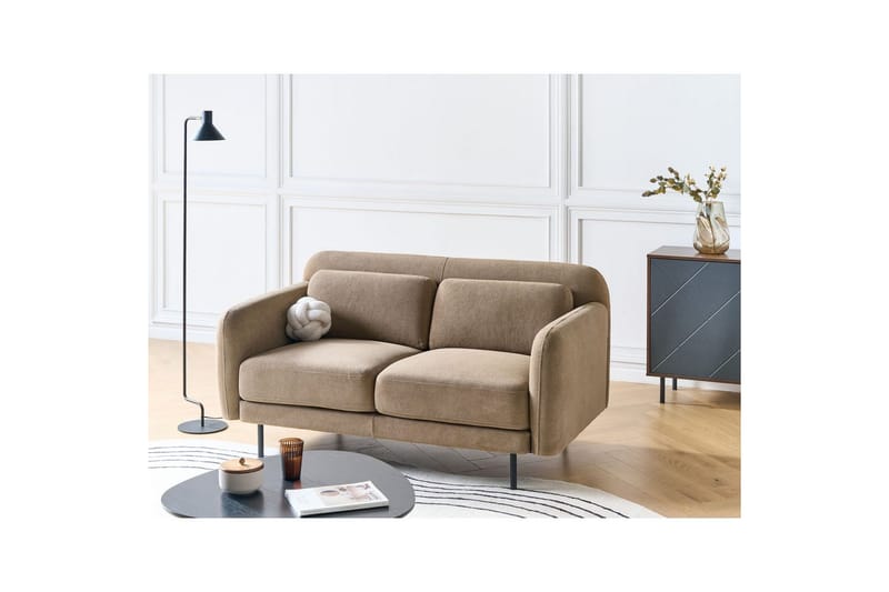 2-sitssoffa Liland Brun, Svart - Brun, Svart - Möbler - Soffa - 2 sits soffa