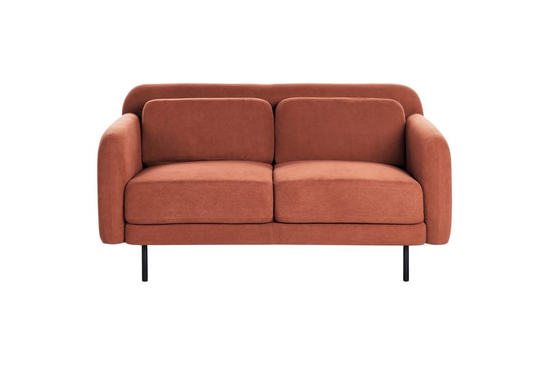 2-sitssoffa Liland Orange, Svart - Orange, Svart - Möbler - Soffa - 2 sits soffa