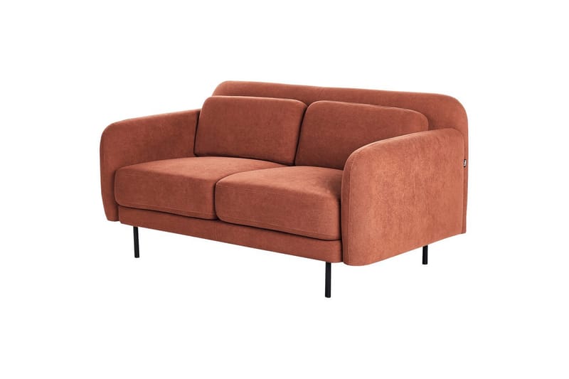 2-sitssoffa Liland Orange, Svart - Orange, Svart - Möbler - Soffa - 2 sits soffa