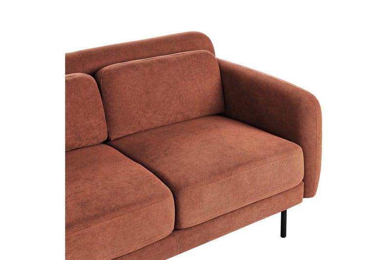 2-sitssoffa Liland Orange, Svart - Orange, Svart - Möbler - Soffa - 2 sits soffa
